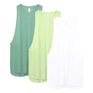 Bundle of 3 Racerback Yoga Workout Athletic Tank Tops